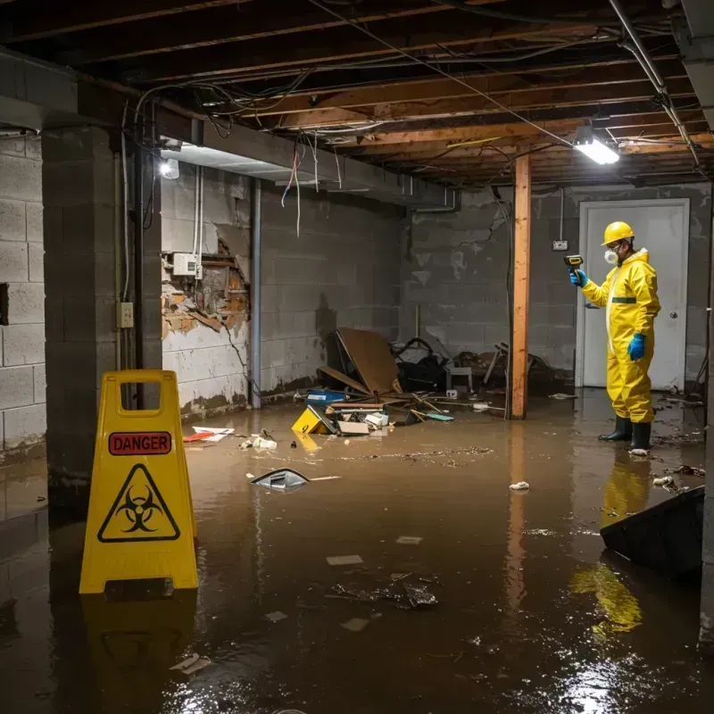 Flooded Basement Electrical Hazard in Rice, MN Property